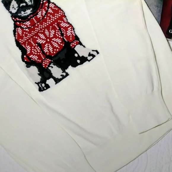 NWT LOFT Winter Frenchie Bulldog Sweater - Picture 5 of 6